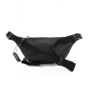 COACH シグネチャー ボディバッグ ウエストポーチ ヒップバッグ PVC レザー ブラウン ブラック F84711