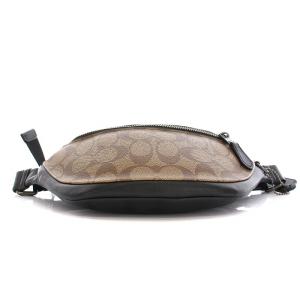 COACH シグネチャー ボディバッグ ウエストポーチ ヒップバッグ PVC レザー ブラウン ブラック F84711
