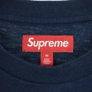Supreme 24FW Twill Applique S/S Top M ネイビー