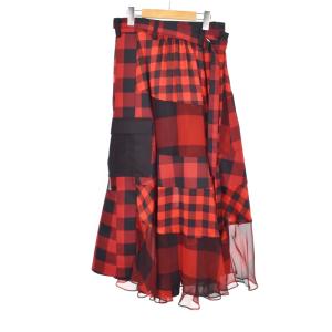 22SS Buffalo Check Maxi Skirt