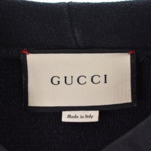 GUCCI 20SS Disney ドナルド パーカー フーディー ダメージ加工 M ブラック 463591