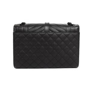 YVES SAINT LAURENT クラシック モノグラム サッチェル チェーンショルダーバッグ ブラック