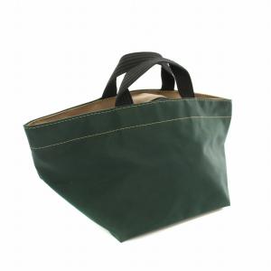 Hervé Chapelier トートバッグ ハンドバッグ 舟型 ナイロン 緑 グリーン ベージュ 901N /YT