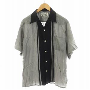 2TONE 50s シャツ 半袖 S グレー ブラック