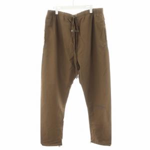 イージーパンツ ロゴ ナイロン XXL 茶 ブラウン /AN38
