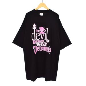 22SS Devil Does Wear VETEMENTS デビルロゴ Tシャツ ブラック