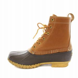 L.L.BEAN ビーンブーツ Bean Boots ショートブーツ レザー 切替 レースアップ 7 25cm キャメル