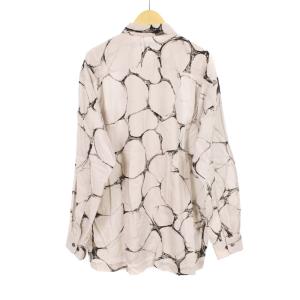 ISSEY MIYAKE MEN シャツ 長袖 総柄 コットン 2 グレー ME22FJ601