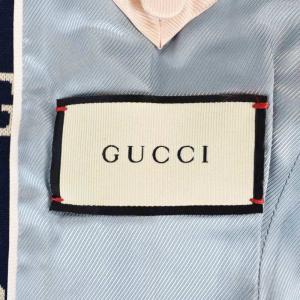 GUCCI 18年製 GGジャガード テーラードジャケット 46 ネイビー 521889