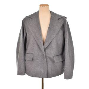 24年製 フードテーラードジャケット ショートコート 36 グレー 6522-299-0879