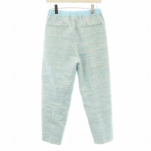 Drawer ナナコギャザードロストパンツ テーパード ジップフライ ツイード 36 水色 65142361399 /KU