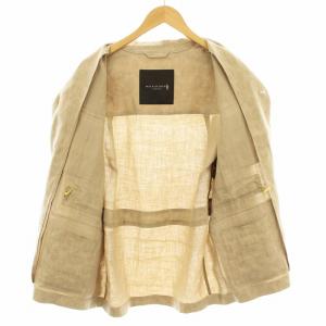 MACKINTOSH LONDON M-43 リネン サファリジャケット ブルゾン ペイズリー柄 麻 リネン 38 ベージュ G1F79-106-43