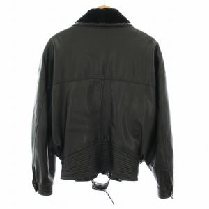 GIANNI VERSACE レザージャケット 革ジャン アウター ベルト 黒 ブラック /YT