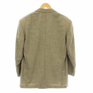 GIANNI VERSACE テーラードジャケット ダブル 総柄 ウール 48 グレー 黒 ブラック 25A6WT /KU