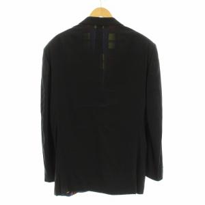 GIANNI VERSACE テーラードジャケット 1B 裏地総柄 L 黒 ブラック /KU