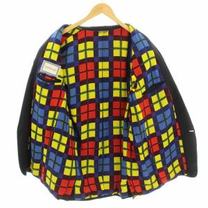 GIANNI VERSACE テーラードジャケット 1B 裏地総柄 L 黒 ブラック /KU