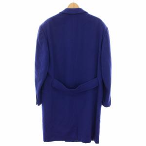 GIANNI VERSACE チェスターコート アウター ロング カシミヤ 48 青 ブルー 41VPWO /YT