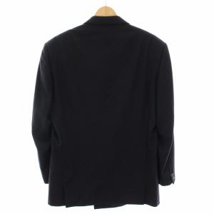 GIANNI VERSACE テーラードジャケット ダブル ショートコート アウター カシミヤ混 ハンガー付き 50 紺 ネイビー 11D1VO