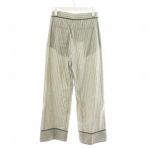 MM6 Maison Margiela ワイドパンツ ストライプ コットン 38 グレー S32KA0521 /AN44 AA