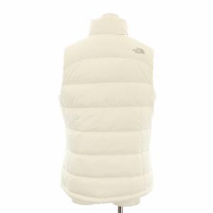 THE NORTH FACE ダウンベスト スタンドカラー ジップアップ ロゴ刺繍 S/P 白 ホワイト /KU