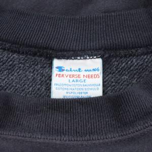 SAINTMICHAEL トレーナー プリント L ネイビー