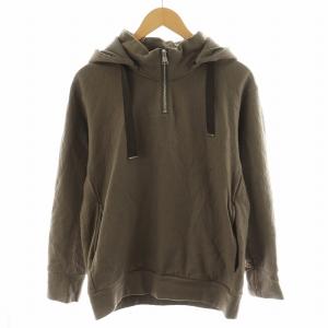 ハードミルド 圧縮ウールハーフジップフーディー パーカー プルオーバー M 茶 ブラウン 07-40CI08