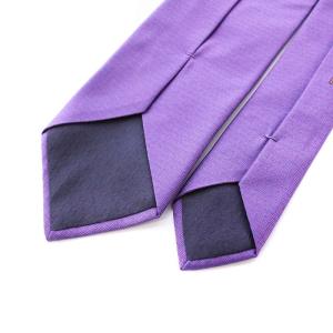 HERMES ネクタイ レギュラータイ シルク 紫 パープル AA