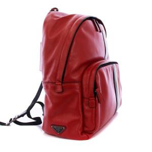 PRADA リュックサック レザー レッド 2VZ066
