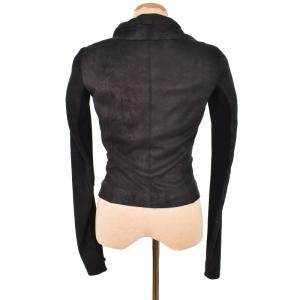 Rick Owens 変形 ライダースジャケット ラムレザー 38 ブラック RP4713