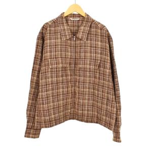23SS LINEN SILK CHECK ZIP BLOUSON