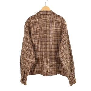 AURALEE 23SS LINEN SILK CHECK ZIP BLOUSON