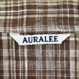 AURALEE 23SS LINEN SILK CHECK ZIP BLOUSON