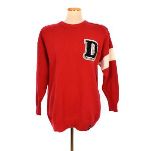 レタード ショルダーボタンニット 長袖 36 赤 0209-080-204B