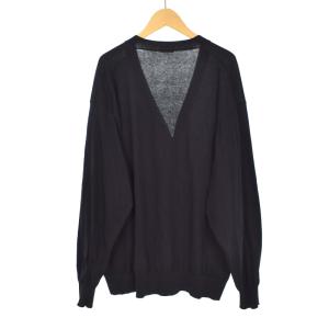 COMOLI 25SS コットン Vネック カーディガン 3 ブラック B01-06002