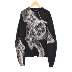 20年製 モノグラム フラワー プリント スウェット M ブラック RM202