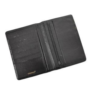 CHANEL 5番台 1998年製 二つ折り財布 ココマーク レザー 黒 ブラック AA