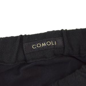 COMOLI 25SS コットンダックス テーパードパンツ 3 ブラック B01-03007