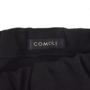 COMOLI 24AW モールスキン ドローストリングパンツ 3 黒 ブラック A03-03024