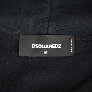 DSQUARED2 19AW パーカー フーディー プリント M 黒 ブラック S74GU0336