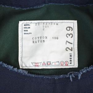 sacai 22SS Tシャツ カットソー 半袖 Sロゴ ジップ 2 緑 グリーン 22-02739M