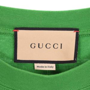GUCCI ナンバリングプリント Tシャツ M グリーン 655459