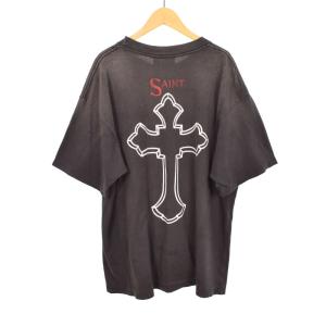 SAINTMICHAEL 2PAC 25SS 2PC_SS TEE ダメージ加工 L グレー SM-HR8-0000-C14