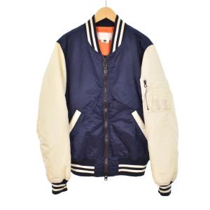 15AW AD2015 ナイロンジャケット ブルゾン 中綿 M 紺 ネイビー EP-J001 AA