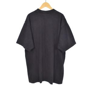 BALENCIAGA 23SS カレッジプリント ミディアムフィット Tシャツ ダメージ加工 XS ブラック 739784