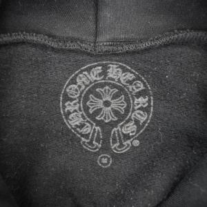 CHROME HEARTS ホースシュー フローラル スリーブ パーカー プルオーバー M ブラック