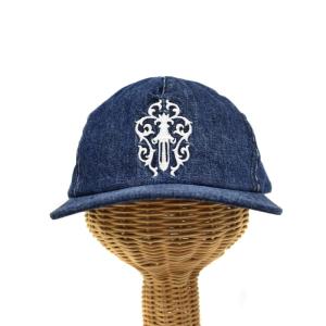 CHROME HEARTS キャップ スローチー 5パネル ガレージウォッシュデニム フェアリーダガー ブルー