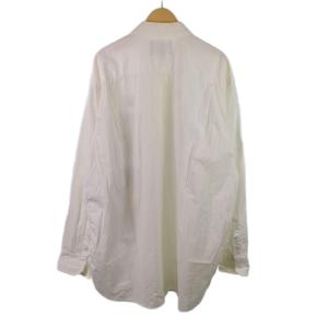 RAF SIMONS ×フレッドペリー 20AW オーバーサイズシャツ パッチ 長袖 M 白 ホワイト SM9048/100/00381/379