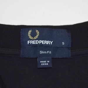 FRED PERRY ポロシャツ 半袖 ロゴ 刺繍 S 黒 ブラック 黄 イエロー M3600