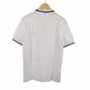 FRED PERRY ポロシャツ 半袖 ロゴ 刺繍 S 白 ホワイト M3600