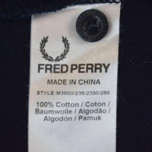 FRED PERRY ポロシャツ 半袖 ロゴ 刺繍 S 紺 ネイビー M3600